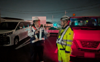 所長パトロール 国道139号線上り線左車線規制（静岡営業所）