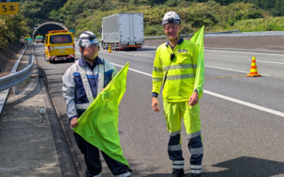 営業所パトロール 新東名高速道路下り線走行車線規制（静岡営業所）