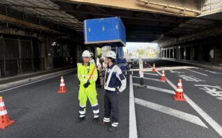 設置パトロール 国道17号下り線車線規制（高崎営業所）