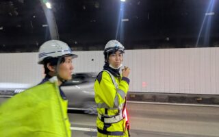 営業所パトロール 上信越自動車道上り線走行車線規制（佐久営業所）