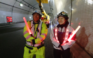 営業所パトロール 東海北陸自動車道上り線追越車線規制（岐阜営業所）