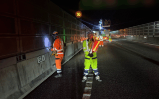 インターンパトロール 圏央道外回り走行車線規制（八王子多摩営業所）