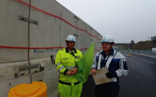 所長パトロール 東関東道下り線車線規制（千葉営業所）