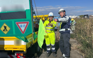 安全パトロール 新４号国道　春日部古河バイパス下り線追越車線規制（所沢営業所）