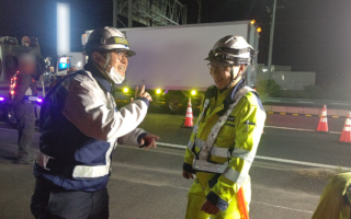 営業所パトロール 国道１７号線上り線車線規制（所沢営業所）