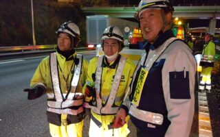 設置パトロール 関越自動車道下り線右2車線規制（所沢営業所）