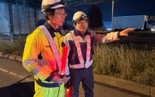 設置パトロール 国道5号線上り線車線規制（札幌営業所）