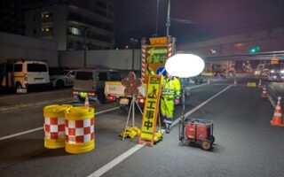 支社長パトロール 国道5号線車線規制（江別営業所）