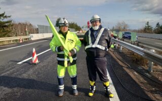 役員パトロール 道央自動車道　北路線上下線追越車線規制（江別営業所）
