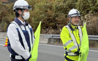 営業所パトロール 中央自動車道上り線走行車線規制（諏訪営業所）