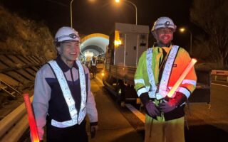 営業所パトロール 長野自動車道下り線走行車線規制（諏訪営業所）