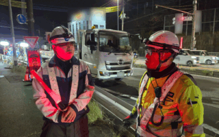 所長パトロール 国道139号線下り線車線規制（静岡営業所）