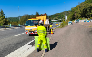 所長パトロール　中央自動車道上り線追越車線規制（飯田営業所）