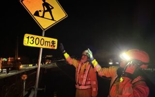 営業所パトロール 中央自動車道下り線走行車線規制（八王子多摩営業所）