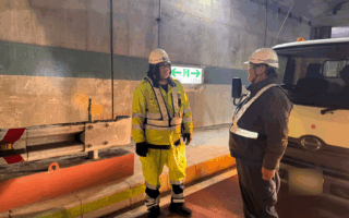 安全部パトロール 都道50号外回り車線規制（加平営業所）