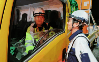 営業所パトロール 国道２４６片側交互通行規制（厚木営業所）