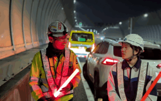 所長パトロール 名古屋第二環状自動車道外回り走行車線規制（名古屋東営業所）