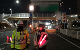 所長パトロール 新都心線下り線通行止め規制（埼玉営業所）