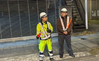 設置パトロール 国道1号線上り線右車線規制（平塚営業所）