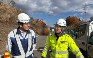 設置パトロール 中央自動車道上り線走行車線規制（松本営業所）