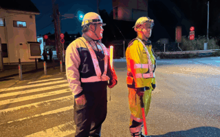 設置パトロール 横浜市道名瀬29号上下線車線規制（港北営業所）