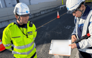 営業所パトロール 岡谷市道１１号線　今井新道片側交互通行規制（諏訪営業所）