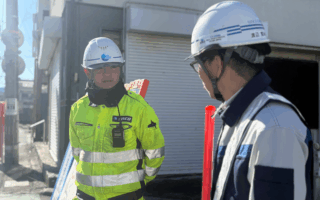 営業所パトロール 甲府市相生2丁目　①代官本通り線　②春日本通り線　片側交互通行規制（諏訪営業所）