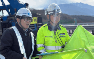 営業所パトロール 中央自動車道上り線走行車線規制（諏訪営業所）