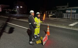 安全部パトロール 国道17号下り線車線規制（高崎営業所）