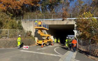 所長パトロール　片側交互通行規制（高崎営業所）