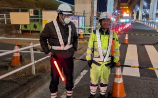 所長パトロール 都道下り線車線規制（加平営業所）