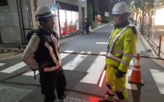 所長パトロール 区道通行止め規制（吉祥寺営業所）