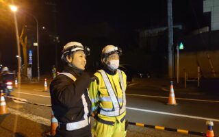 所長パトロール 国道20号車線変移規制（吉祥寺営業所）