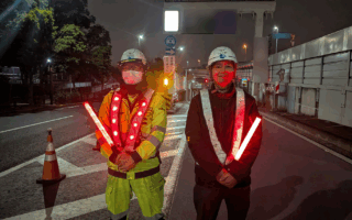 所長パトロール 中央環状線　清新町入口通行止め規制（埼玉営業所）