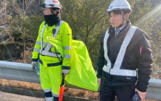 営業所パトロール 東海北陸自動車道上り線走行車線規制（岐阜営業所）