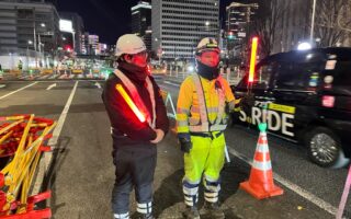 所長パトロール 都道405　外堀通り走行車線規制（葛西営業所）