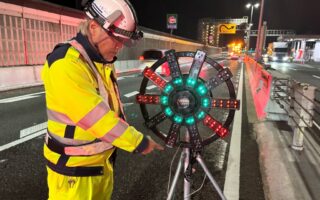 支社長パトロール 阪神高速3号神戸線下り線追越車線規制（西宮営業所）