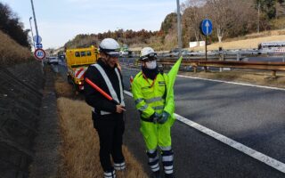 安全部パトロール 東関東道上り線ランプ規制（千葉営業所）