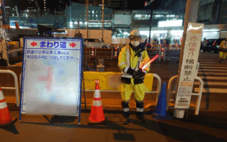 所長パトロール 国道15号線下り線左車線規制（吉祥寺営業所）