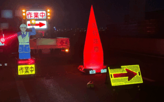 営業所パトロール 名古屋第二環状自動車道外回り走行車線規制（名古屋営業所）