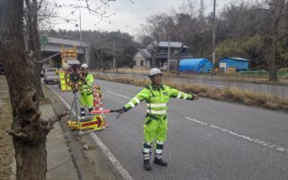 所長パトロール 県道24号上り線車線規制（市原営業所）
