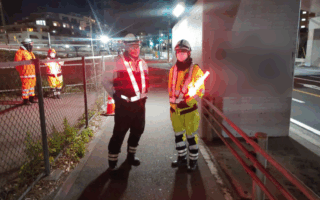 所長パトロール 県道401号上下線車線規制（横浜町田営業所）