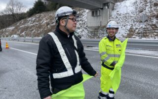 支社長パトロール 中央自動車道上り線走行車線規制（諏訪営業所）