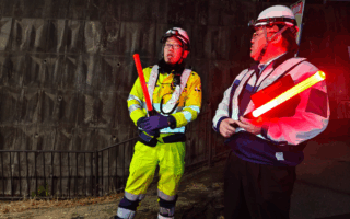 所長パトロール 国道139号線上り線車線規制（静岡営業所）