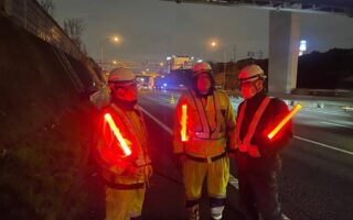 支社長パトロール 東北道上り線走行車線規制（加平営業所）