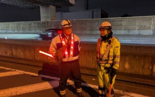 所長パトロール 首都高速道路6三郷線下り線左A規制（加平営業所）