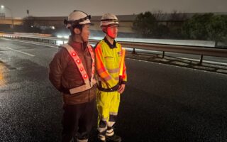 安全パトロール 京葉道路下り線走行車線規制（千葉営業所）