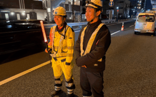 安全パトロール 京葉道（平場部）上り線追越車線規制（千葉営業所）