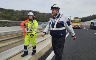 所長パトロール 阪神高速7号下り線追越車線規制（神戸西営業所）