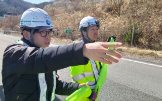 営業所パトロール 中央自動車道上り線走行車線規制（諏訪営業所）
